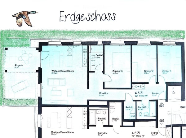 Moderne 4.5-Zimmer-Gartenwohnung im Minergie-P Standard 15