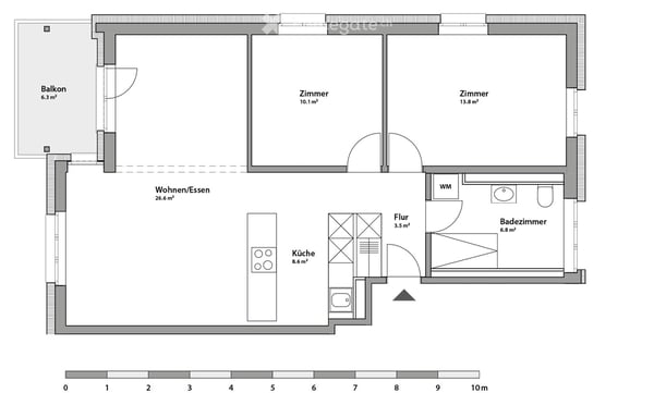 3.5-Zimmer-Wohnung | Erstbezug in komplett saniertem 6-Familienhaus 5
