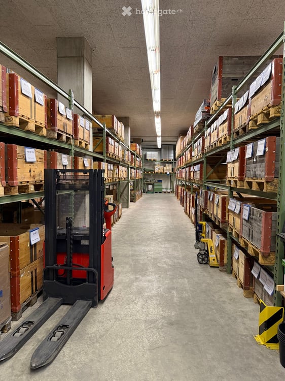 Industrielle Lagerfläche Hochregal mit Warenlift und Laderampe LKW zur Mitbenutzung 2
