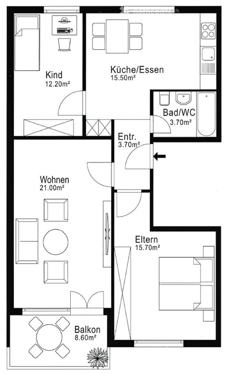 Frisch sanierte 3.5-Zimmer-Wohnung mit gedecktem Balkon in Landschlacht am Bodensee 5