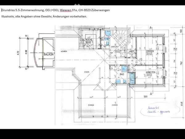 Charmante 5.5-Zimmer-Dachwohnung mit Cheminée in ruhigem 2-Familienhaus 17