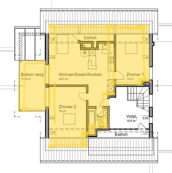 Charmante 3.5-Zimmer-Dachwohnung am Dorfrand von Turbenthal 9