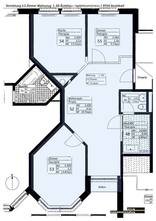 Sonnige 3.5 Zi. Wohnung,  Zentrum Geroldswil 7