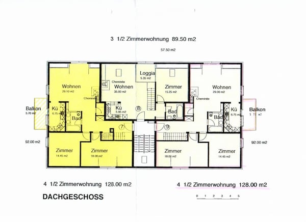 helle und luftige 4.5 Zi-Dachmaisonnette WG mit 2 Bädern im Dorfkern von Egg 2
