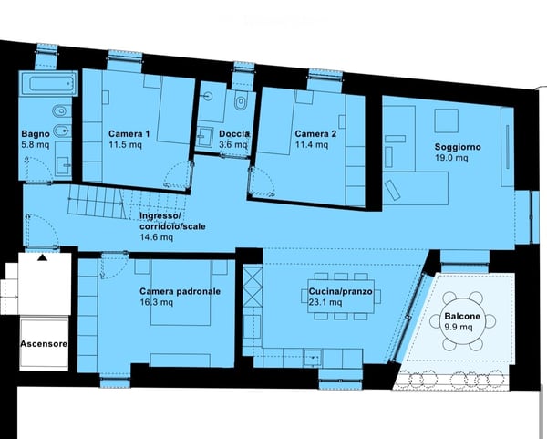 Nuovo attico duplex a Besazio 17