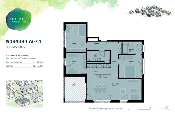 Attika 4.5-Zimmer-Woh. inkl. 2 Parkplätze und E-Ladestation — Neubau Minergie, steuergünstige Lage 2