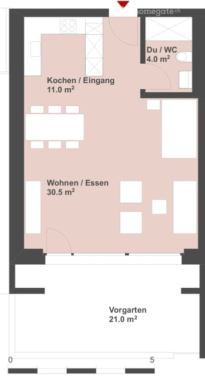 Grosszügige 1.5-Zimmer-Erdgeschosswohnung 6