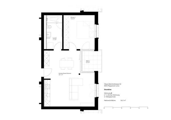 Wohnen mitten im Zentrum von Rapperswil - 2.5 Zimmerwohnung 2