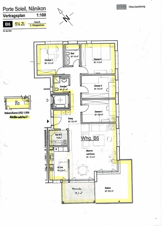 Grosszügige 5 1/2 Zimmer-Wohnung Nähe Bahnhof Nänikon inkl. 2 Einstellplätze in Tiefgarage 3