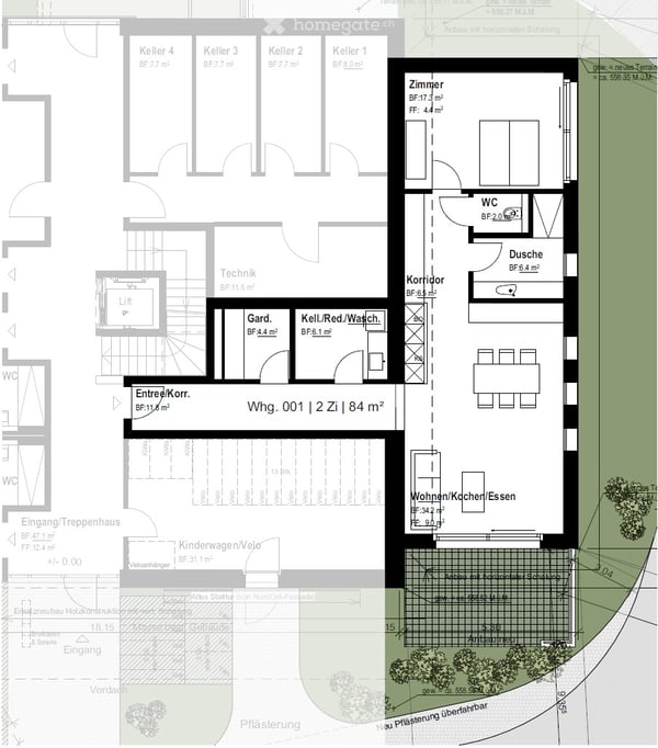 Erstvermietung - grosszügige 2.5-Zimmer-Wohnung sucht Sie 2