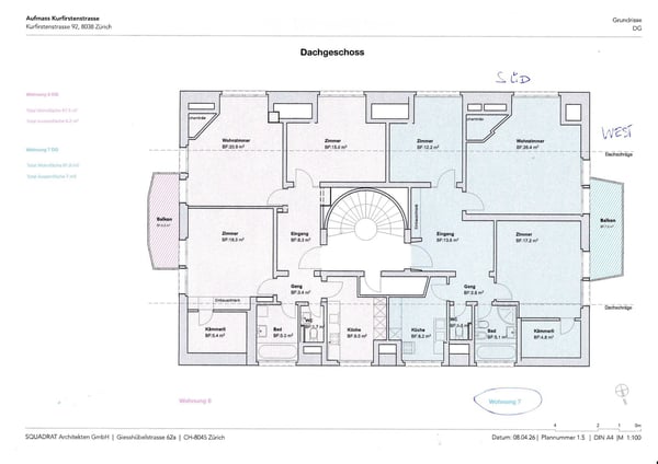 Schöne Wohnung an erhöhter, ruhiger Lage im Kreis 2Wohnung in Zürich 12
