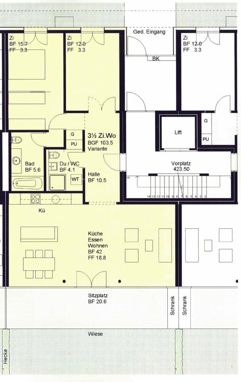 exklusive 3.5-Zimmer-Gartenwohnung 3