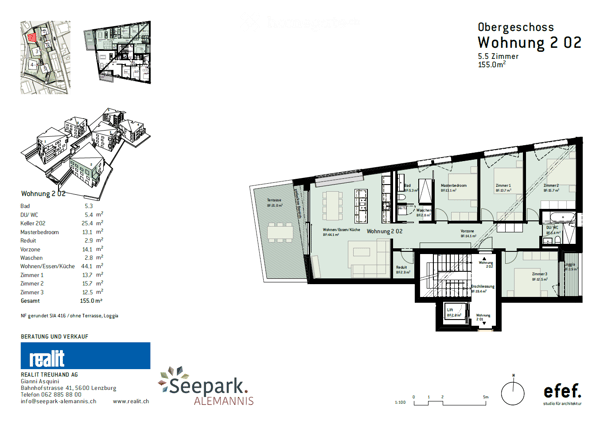 5.5-Zimmer-Neubauwohnung mit Terasse und Seeblick im Seepark Alemannis in Aesch am Hallwilersee 3
