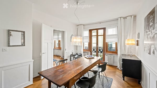 Stilvoll möblierte 3.5-Zi-Altbauwohnung in 4055 Basel – All-inclusive 1