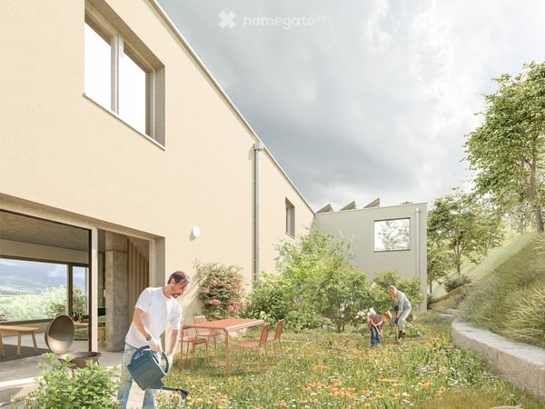 4 maisons en rangée avec terrasse, jardin et vue 12