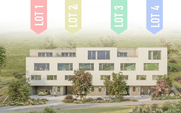 4 maisons en rangée avec terrasse, jardin et vue 3
