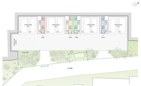 4 maisons en rangée avec terrasse, jardin et vue 7
