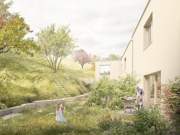 4 maisons en rangée avec terrasse, jardin et vue 11
