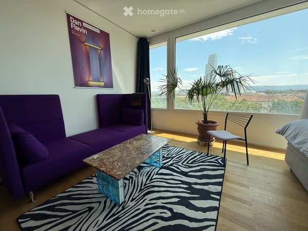 Moderne 1.5-Zimmer-Wohnung mit Stadtblick im Neubau – Basel Rosentalstrasse