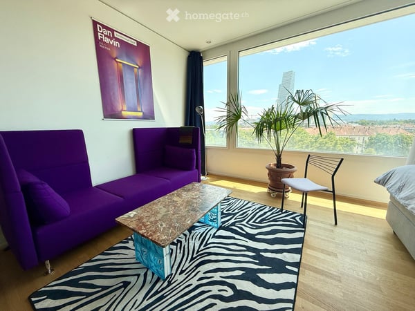Moderne 1.5-Zimmer-Wohnung mit Stadtblick im Neubau – Basel Rosentalstrasse