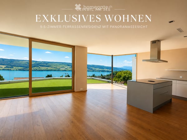 Grosszügige 5.5-Zimmer-Terrassenwohnung mit Seesicht in Beinwil am See