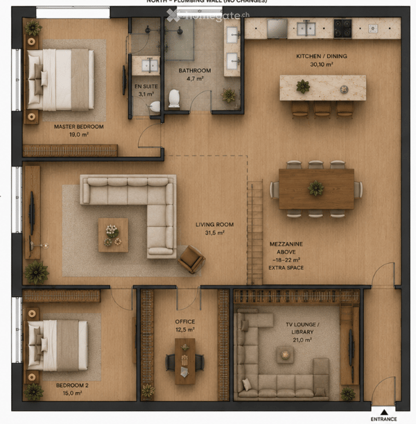 Spacious 5.5-Room Apartment for Sale in Carouge, Geneva 1