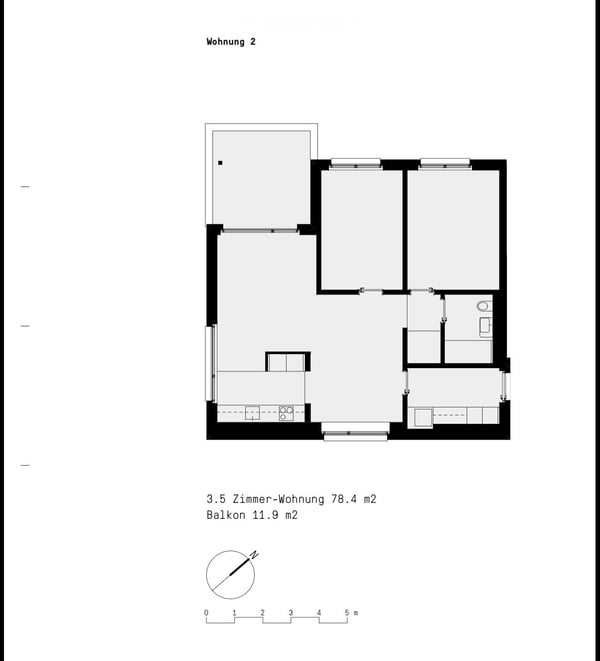 Helle, moderne 3.5-Zimmer-Wohnung mit gedecktem Balkon und Sicht ins Grüne 7