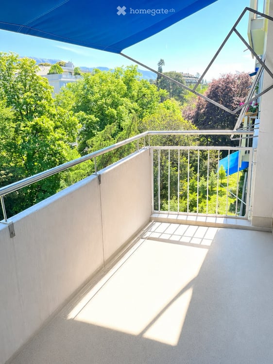 Spacious 5.5-Room Apartment with Stunning Views in Geneva's Prestigious 1208 9