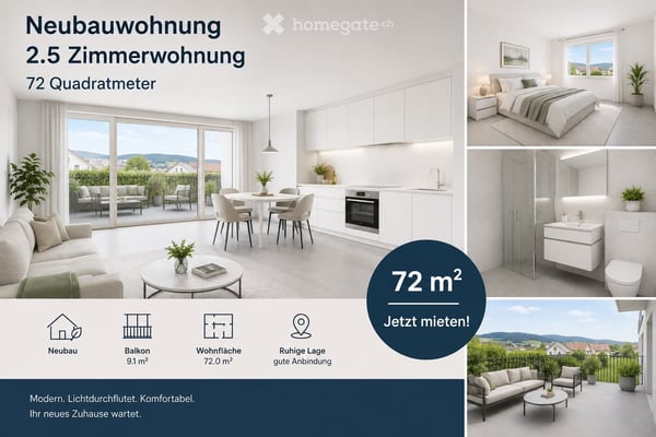 Moderne 2.5-Zimmer-Wohnung im Neubau – Reinach BL