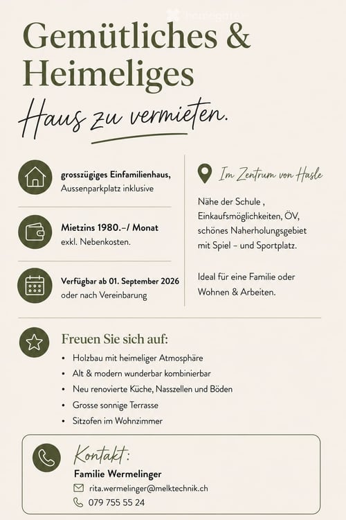 Charmantes 5.5-Zimmer-Einfamilienhaus in Hasle LU 8