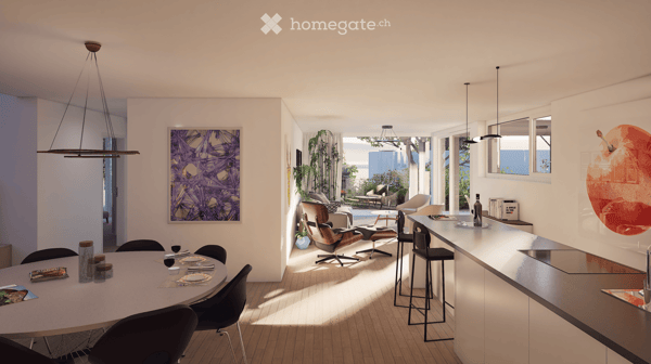 Moderne 4.5-Zimmer-LOUNGE-Neubauwohnung mit 2 Einstellhallenplätzen und Privatsphäre 3