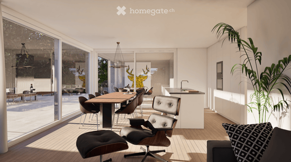 Moderne 4.5-Zimmer-LOUNGE-Neubauwohnung mit 2 Einstellhallenplätzen und Privatsphäre 3