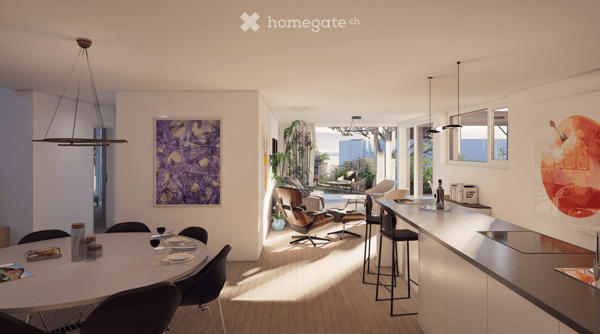 Moderne 4.5-Zimmer-LOUNGE-Neubauwohnung mit 2 Einstellhallenplätzen und Privatsphäre 2