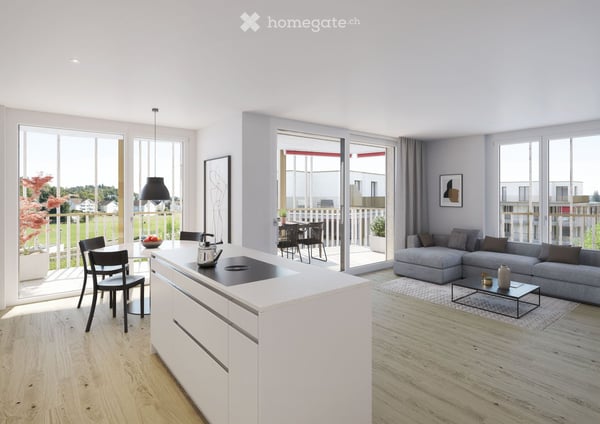 Erstbezug | 3.5-Zimmer-Neubauwohnung | 81 m² | 33 m² Balkon | 3 Gehminuten zum Bahnhof 4