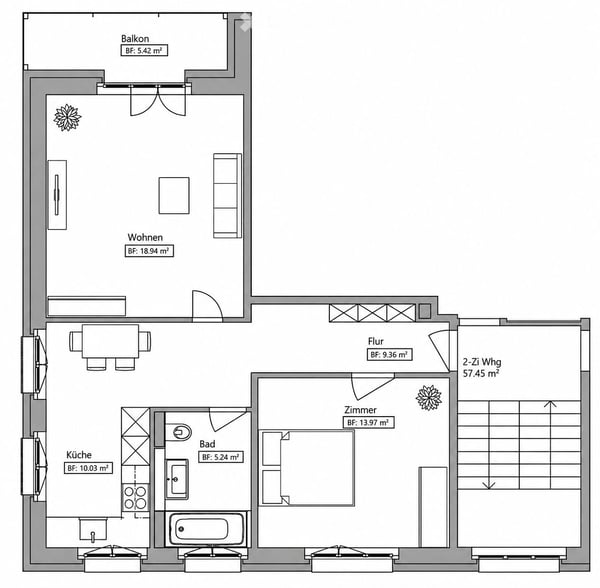 Gemütliche 2.5-Zimmer-Wohnung mit Balkon in Zürich-Friesenberg 2