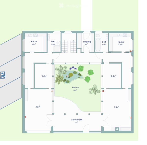 Japanisch inspiriertes Atrium-Haus (5 Min. Bahnhof) – Wohnen, Praxis oder HQ - Unikat in Liestal 2