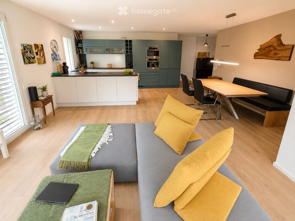 Moderne 3.5-Zimmer-Gartenwohnung mit 2 Tiefgaragenplätzen und optional möbliert