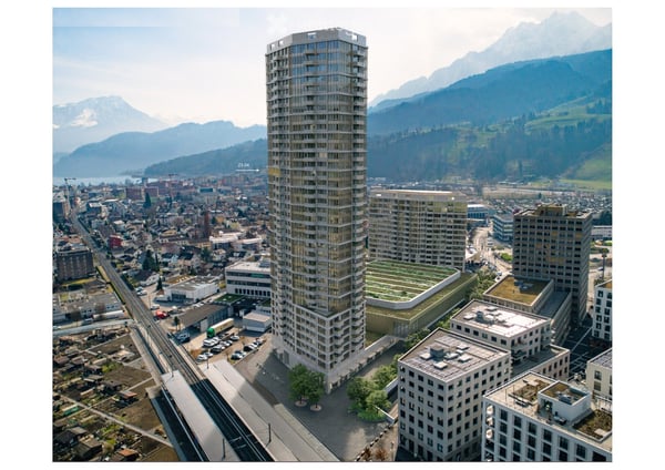 4.5 Zimmer-Wohnung mit See- und Bersicht im 23. OG Südseite. 3