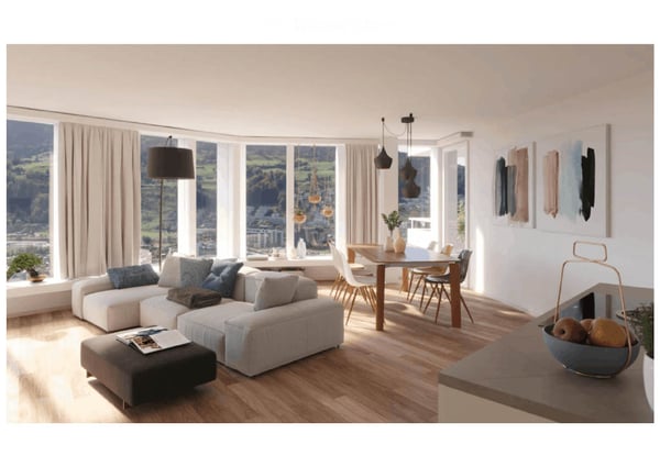 4.5 Zimmer-Wohnung mit See- und Bersicht im 23. OG Südseite.