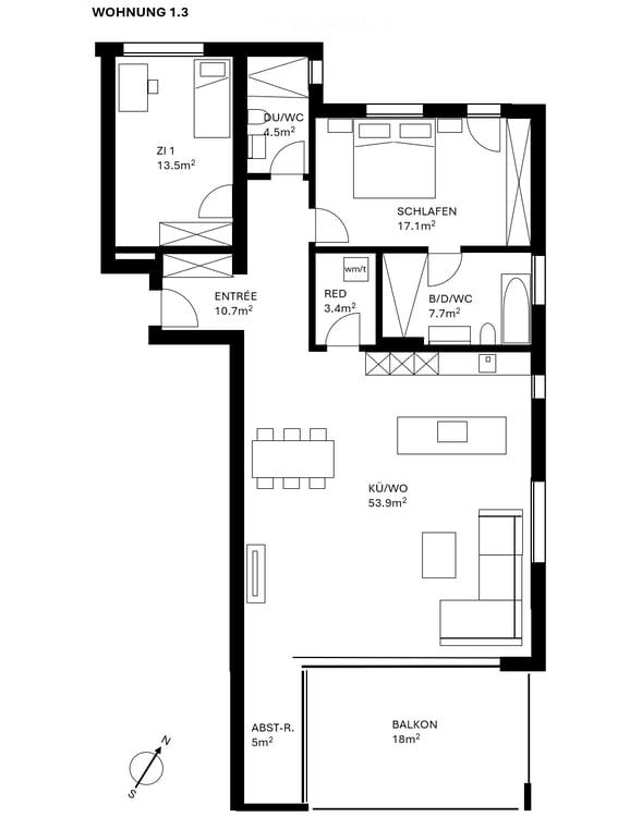 Erstvermietung: Grosszügige 3.5-Zimmer-Neubauwohnung im Eigentumsstandard 9