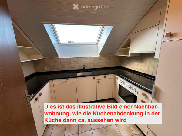 Dachwohnung in Künten mit unverbaubarer Sicht ins Grüne 6