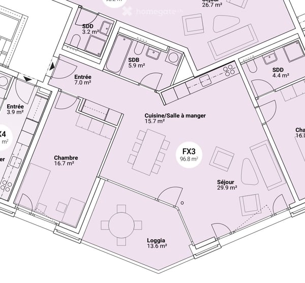 Appartement neuf (Projet Prisma): Nr. F53, regardez le vidéo, visitez maintenant 6