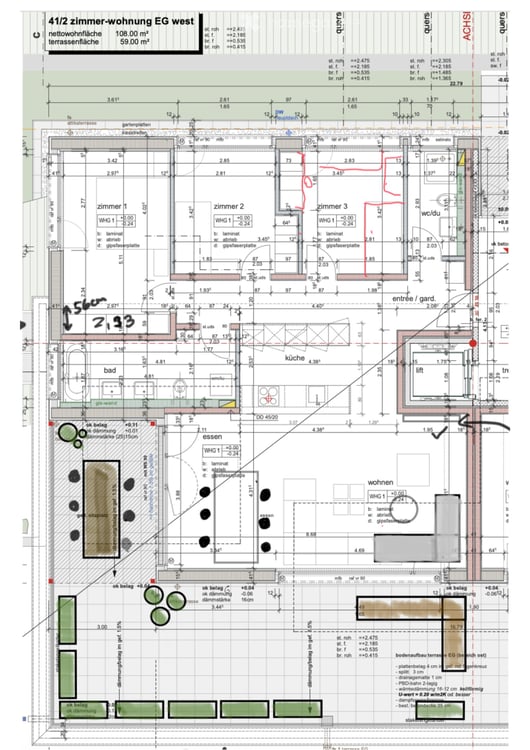 4.5-Zimmer-Wohnung | 110 m² | 60 m² Sonnenterrasse | 2 Bäder | nur 5 Parteien 15