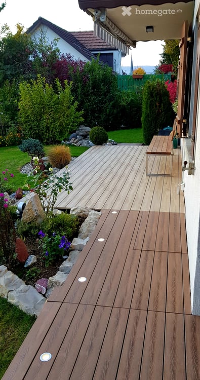 3 1/2-Zi.-Gartenwohnung (rückbaubar auf 4 1/2-Zi.) mit Doppelparkplatz im Unterstand 3