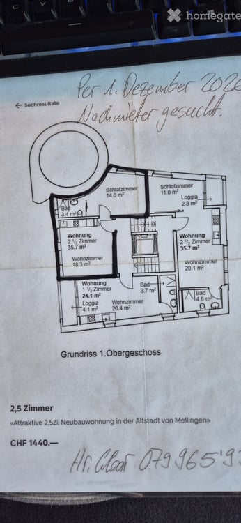 Moderne 2.5-Zimmer-Wohnung in Mellingen – Neubau 2023 2