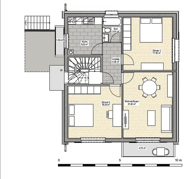 Schöne Wohnung in ruhigem Einfamilienhaus-Quartier 7