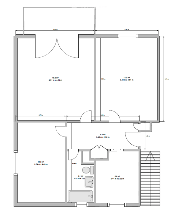 3.5 Zimmer Wohnung am Waldrand in Zürich-Höngg - befristet bis 30. Juni 2027 - WG's erlaubt 6