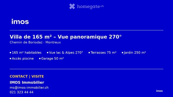 Villa de 165 m² avec vue panoramique à 270° sur le lac Léman — Montreux 24