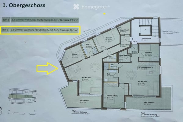Moderne 3.5-Zimmer-Terrassenwohnung mit Blick ins Grüne in Sennwald 3
