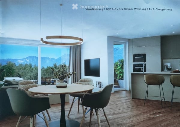 Moderne 3.5-Zimmer-Terrassenwohnung mit Blick ins Grüne in Sennwald 2